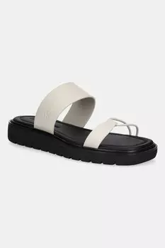 Кожаные шлепанцы Rope Sandal Soft Lth Mg Calvin Klein Jeans, бежевый