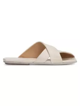 Кожаные шлепанцы Tavola Marsll, слоновая кость