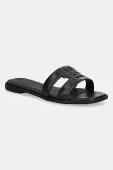 Кожаные шлепанцы TH LOGO STRAP MULE Tommy Hilfiger, черный