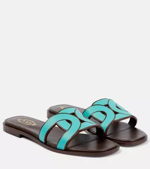 Кожаные шлепанцы Tod's, синий
