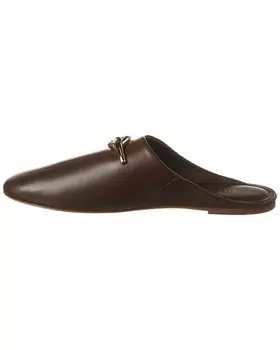 Кожаные шлепанцы Valentino с логотипом, коричневый