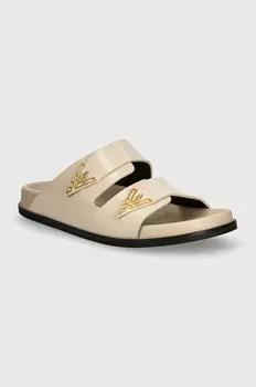 Кожаные шлепанцы Vanda Novak, бежевый