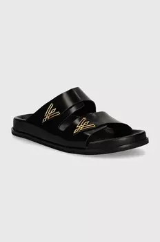 Кожаные шлепанцы Vanda Novak, черный