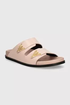 Кожаные шлепанцы Vanda Novak, розовый