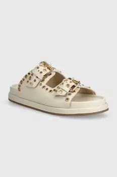 Кожаные шлепанцы Wojas, бежевый