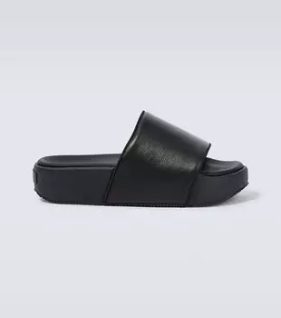 Кожаные шлепанцы Y-3 Y-3, черный