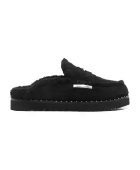 Кожаные шлепанцы женские Ash, черный