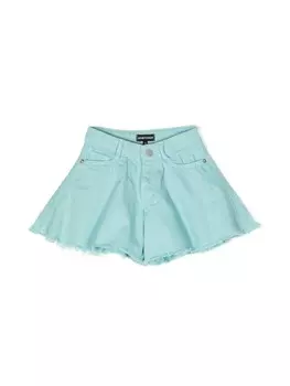 Кожаные шорты Emporio Armani Kids, синий