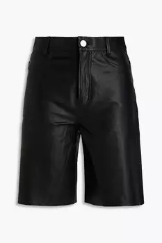 Кожаные шорты FRAME, черный