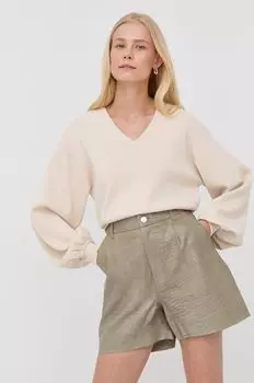 Кожаные шорты Gestuz, зеленый