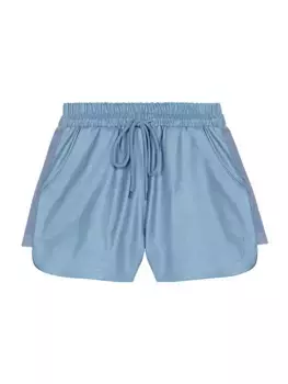 Кожаные шорты Maje, синий