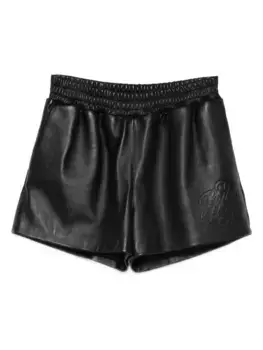 Кожаные шорты Philipp Plein, черный