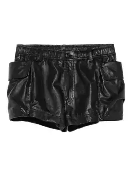 Кожаные шорты R13, черный