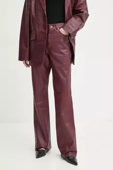 Кожаные штаны Gestuz, красный