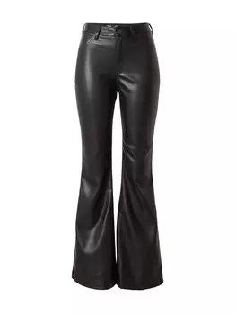 Кожаные штаны HOLLISTER Flared Pants, черный