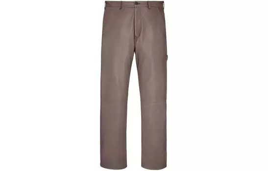 Кожаные штаны мужские фиолетовые Zara, фиолетовый