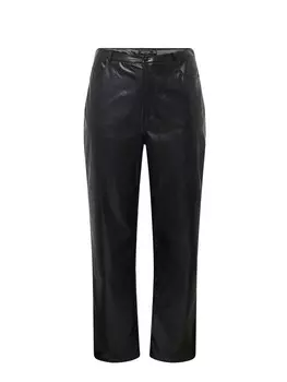 Кожаные штаны Nasty Gal Plus Regular Pants, черный