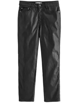 Кожаные штаны Next Loose fit Pants, черный