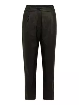 Кожаные штаны Only Petite Regular Pleat-Front Pants ONLMYNTE, черный