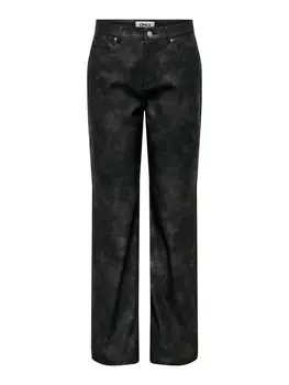Кожаные штаны ONLY Regular Pants ONLARLO, черный
