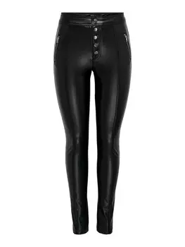 Кожаные штаны ONLY Skinny Leggings ONLSIGGA, черный