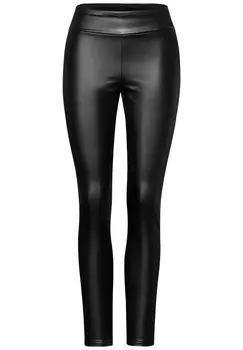 Кожаные штаны STREET ONE Skinny Leggings, черный