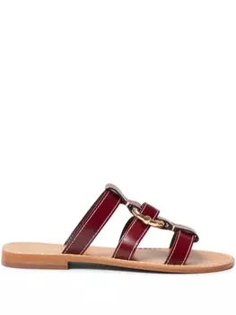 Кожаные слайдеры Claudie Pierlot, красный