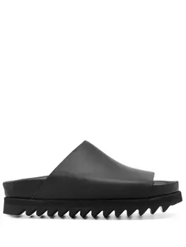 Кожаные слайдеры Guidi, черный