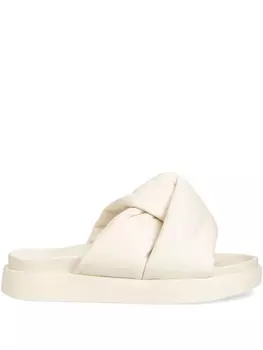 Кожаные слайдеры Inuikii, белый