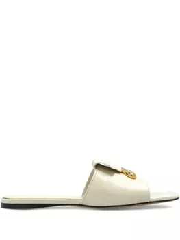 Кожаные слайдеры Marni, нейтральный