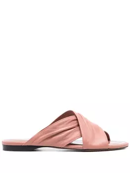 Кожаные слайдеры Paris Texas, розовый