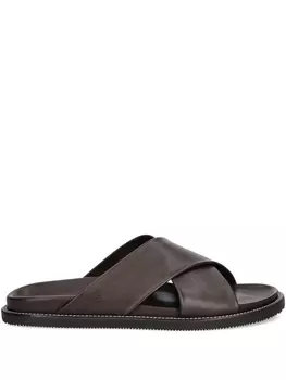 Кожаные слайдеры Paul & Shark, коричневый