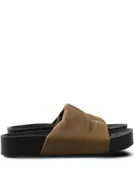 Кожаные слайдеры Uma Wang, коричневый
