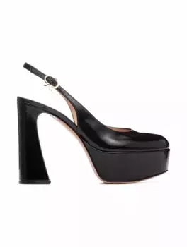 Кожаные слингбэки Bessie Gianvito Rossi, черный