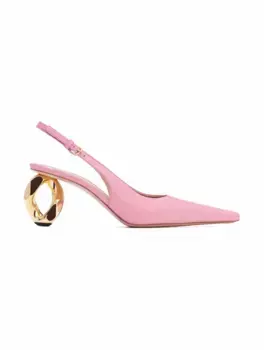 Кожаные слингбэки JW Anderson, розовый