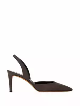 Кожаные слингбэки Kiton, бежевый