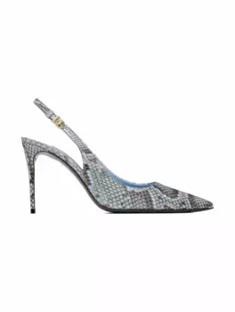 Кожаные слингбэки Lollo Dolce&Gabbana, синий