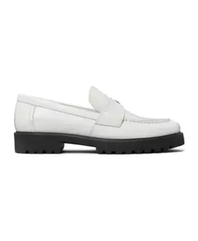 Кожаные слипоны с двойной футболкой Tory Burch, белый