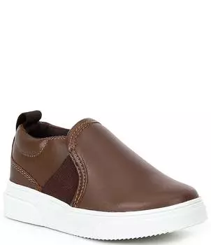 Кожаные слипоны Steve Madden Boys T-Elliott (для младенцев), коричневый