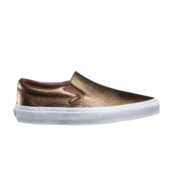 Кожаные слипоны Vans, коричневый