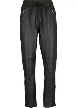 Кожаные спортивные брюки из ягненка наппа Bpc Selection Premium, черный