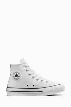 Кожаные спортивные кроссовки Junior All Star Eva Lift Converse, белый