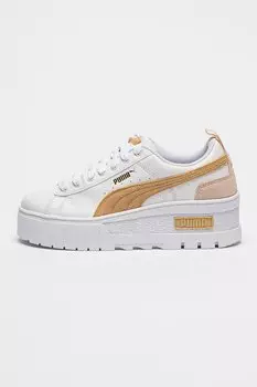 Кожаные спортивные кроссовки Mayze со скошенной подошвой Puma, белый
