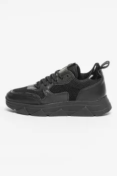 Кожаные спортивные кроссовки Pitty с сеткой Steve Madden, черный