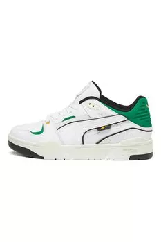 Кожаные спортивные кроссовки Slipstream Bball с замшей Puma, зеленый