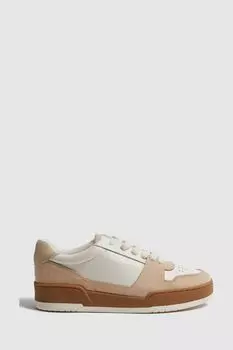 Кожаные спортивные туфли Frankie с вырезом ниже щиколотки Reiss, коричневый