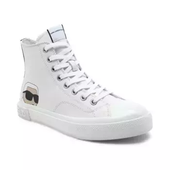 Кожаные спортивные туфли kampus iii karl nft hi Lace Karl Lagerfeld, белый