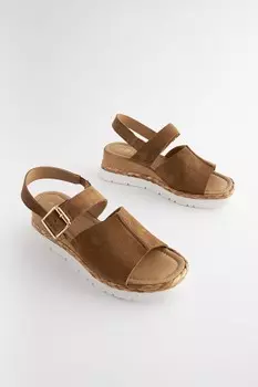 Кожаные спортивные туфли на танкетке Forever Comfort Next, коричневый