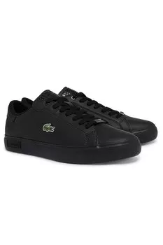 Кожаные спортивные туфли Powercourt в тон Lacoste, черный