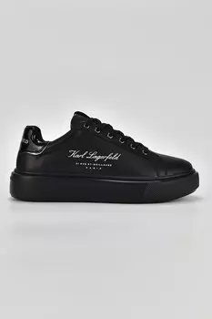 Кожаные спортивные туфли с овальным носком Karl Lagerfeld, черный